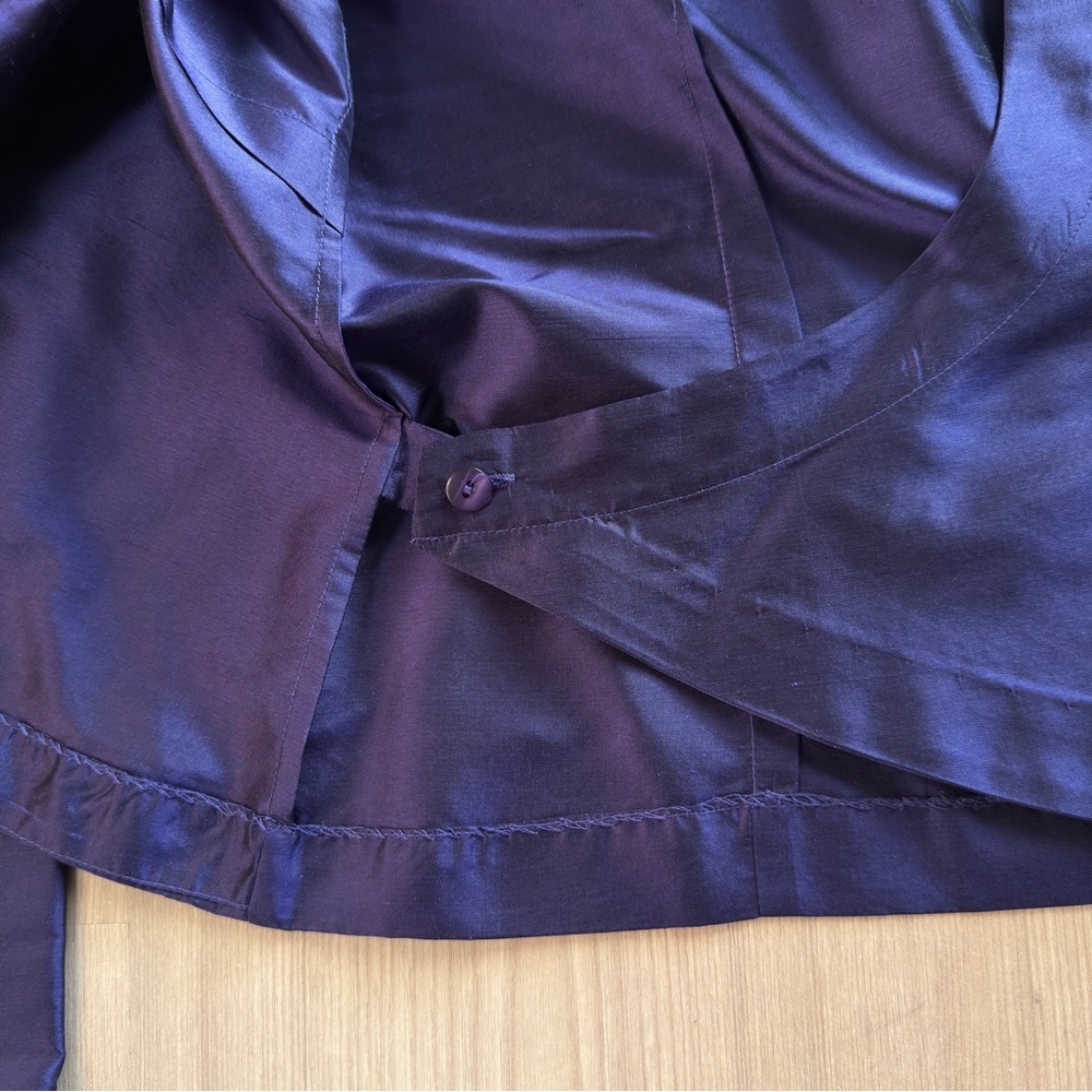 Allison Taylor Deep Purple Silk Blouse - Picture 4 of 7